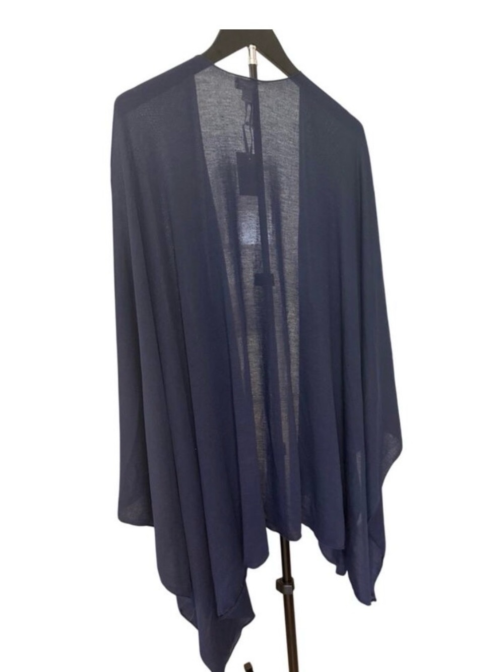 Donni Navy Sheer Open-Front Kimono Cardigan